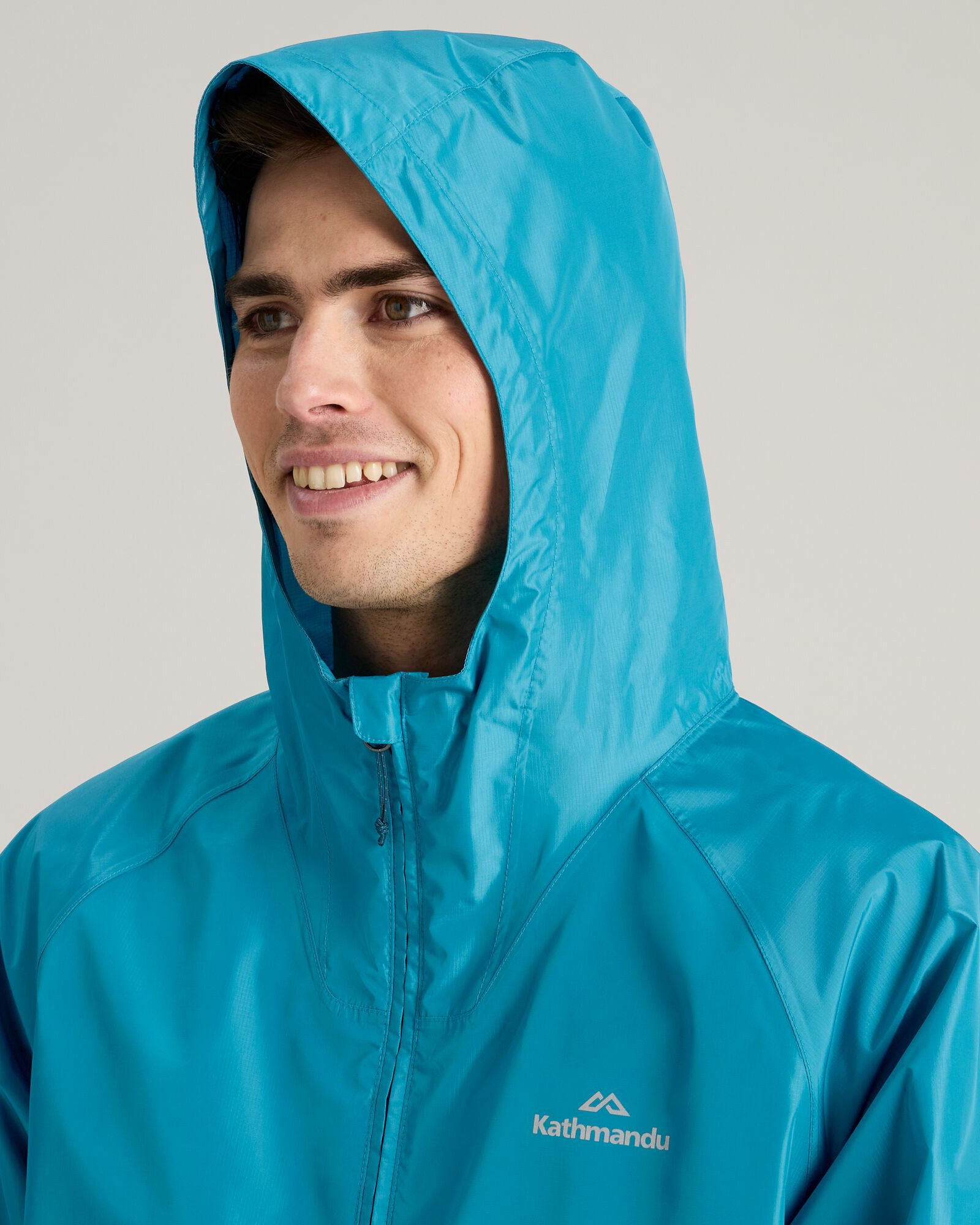 Waterproof Men's 2-Layer Rain Jacket with Pockets - Lightweight & Breathable for Hiking, Camping & Outdoor Activities