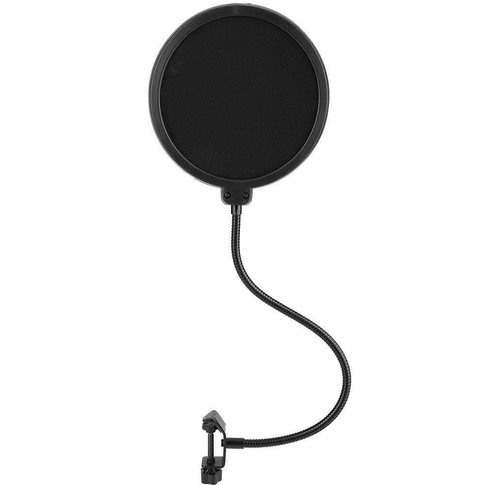 Professional Pop Filter for Microphone - Anti-Wind Screen Shield with 360° Flexible Gooseneck Arm & Clip - Perfect for Studio Recording, Podcasting, Streaming & Voice Overs