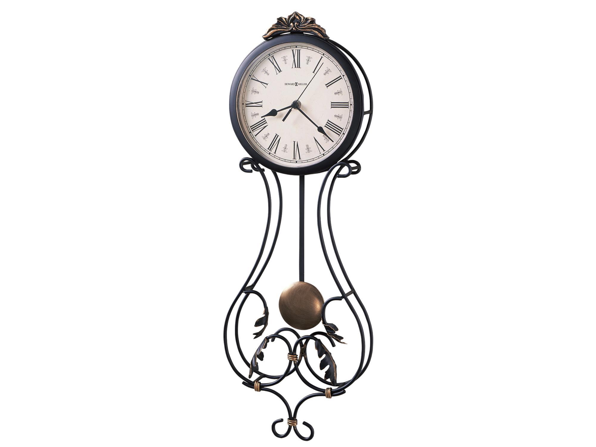 Howard Miller Paulina Wall Clock - Classic Decorative Home & Office Clock for Living Room, Bedroom, Kitchen | Silent Non-Ticking Mechanism, Battery Operated, 12 Inch Round Design