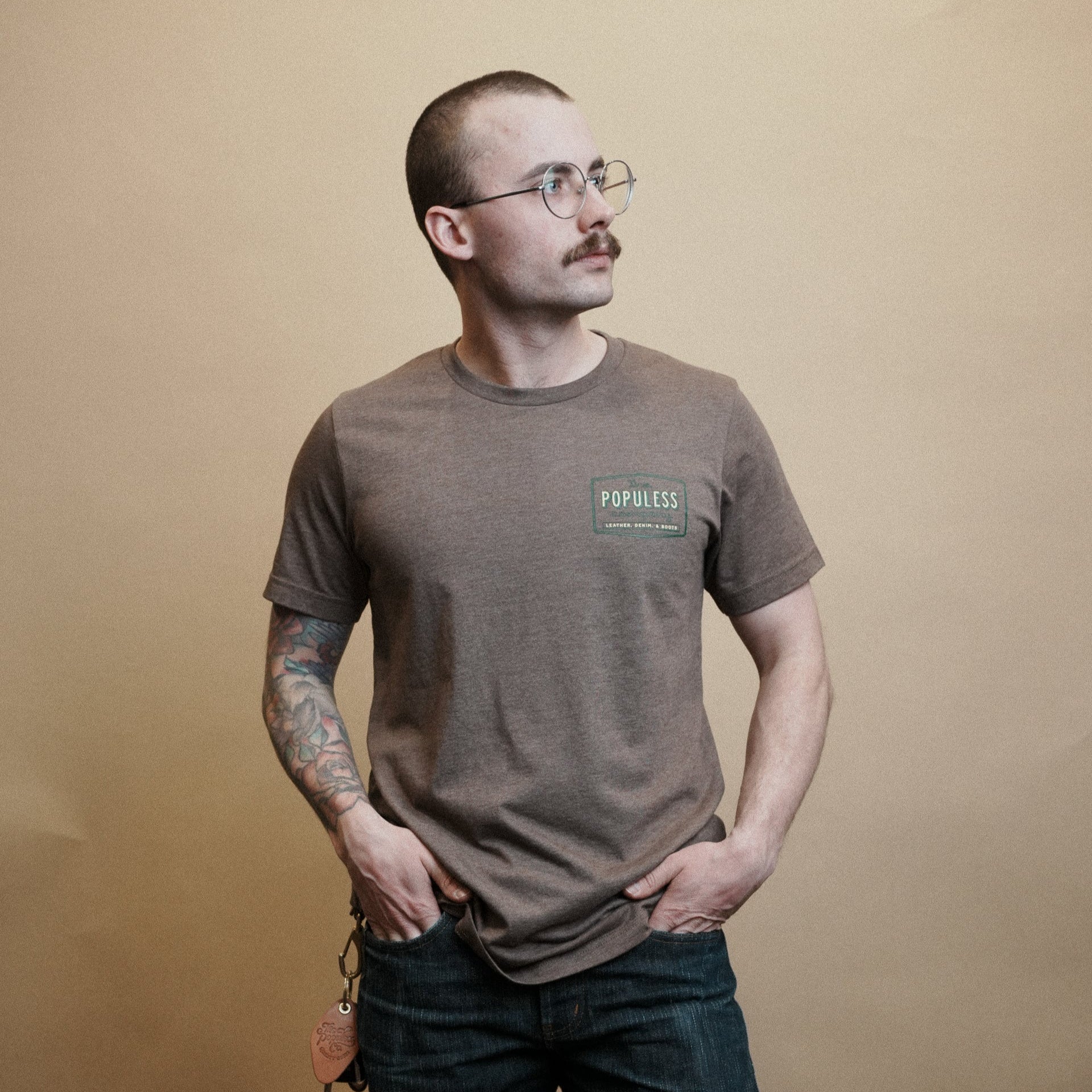 Rito Tee - Soft Cotton T-Shirt in Tawny Brown for Men | Casual & Comfortable Everyday Wear