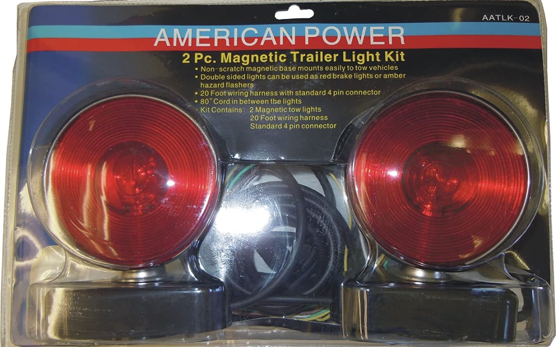 2 Pack Magnetic Trailer Lights - Waterproof LED Stop Turn Tail Lights for Trucks & Trailers - Perfect for Towing, Hauling & Off-Road Adventures