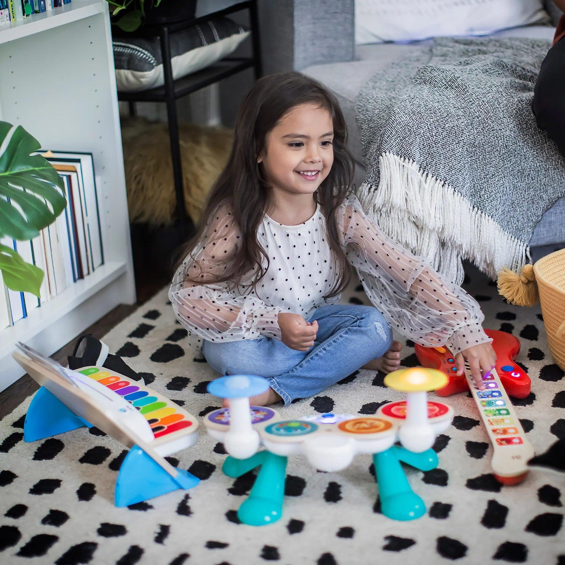 Hape & Baby Einstein Together in Tune Guitar™ - Interactive Musical Toy for Toddlers & Kids - Connected Magic Touch™ Technology - Perfect for Early Learning, Playtime & Music Development