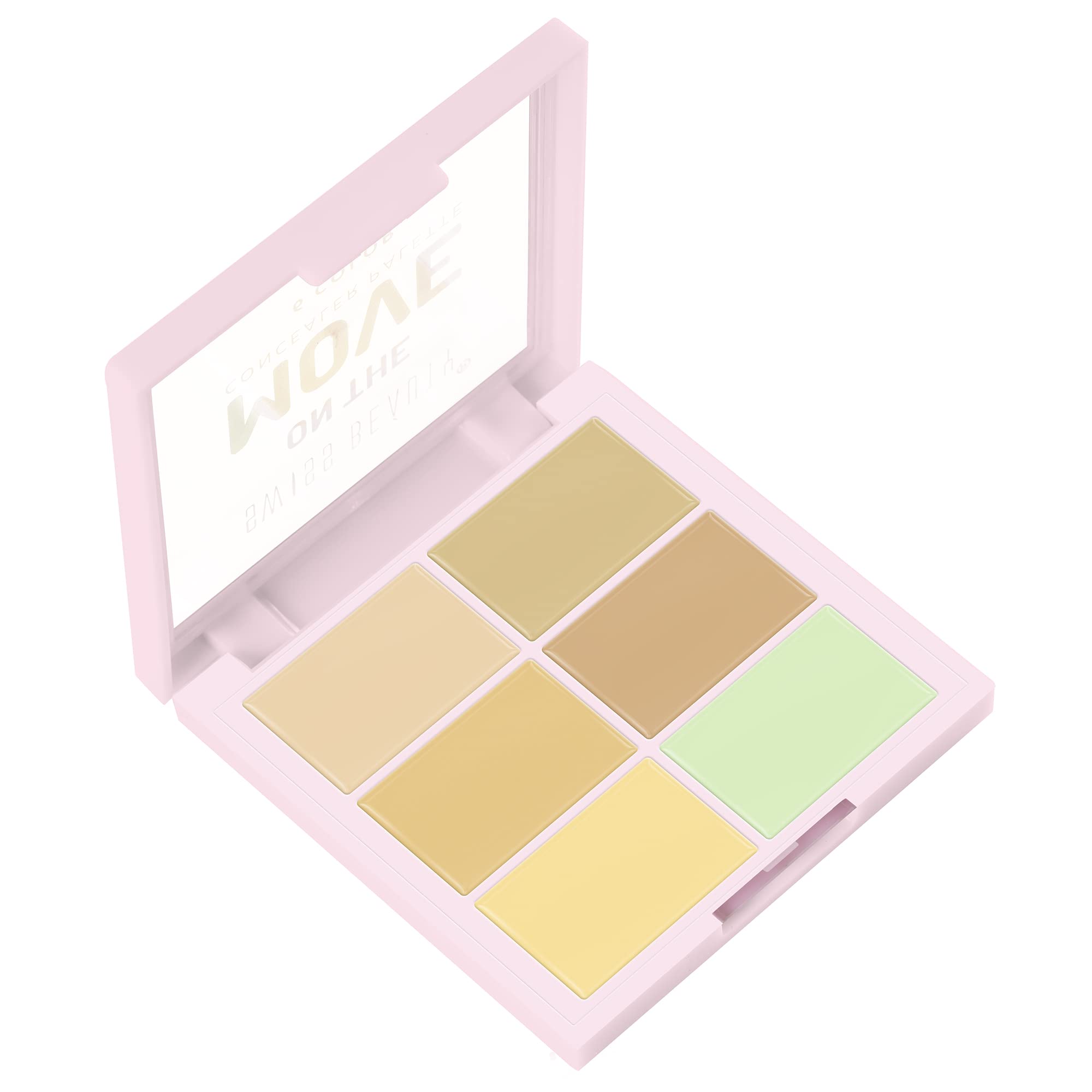 Swiss Beauty On The Go Full Coverage Lightweight Matte Concealer & Color Corrector Palette - Light Beige 7g | Face Makeup for Dark Circles, Blemishes & Contouring | Perfect for Everyday Wear & Travel