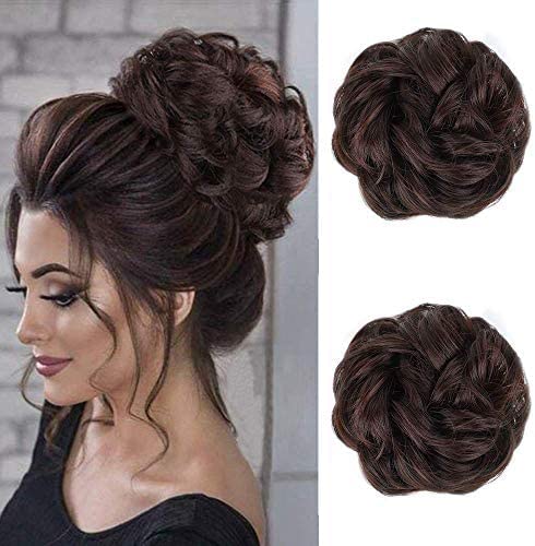 Wizme Set of 2 Ruffle Juda Bun Maker Hair Styling Accessories for Girls and Women - Perfect for School, Parties, and Everyday Hairstyles