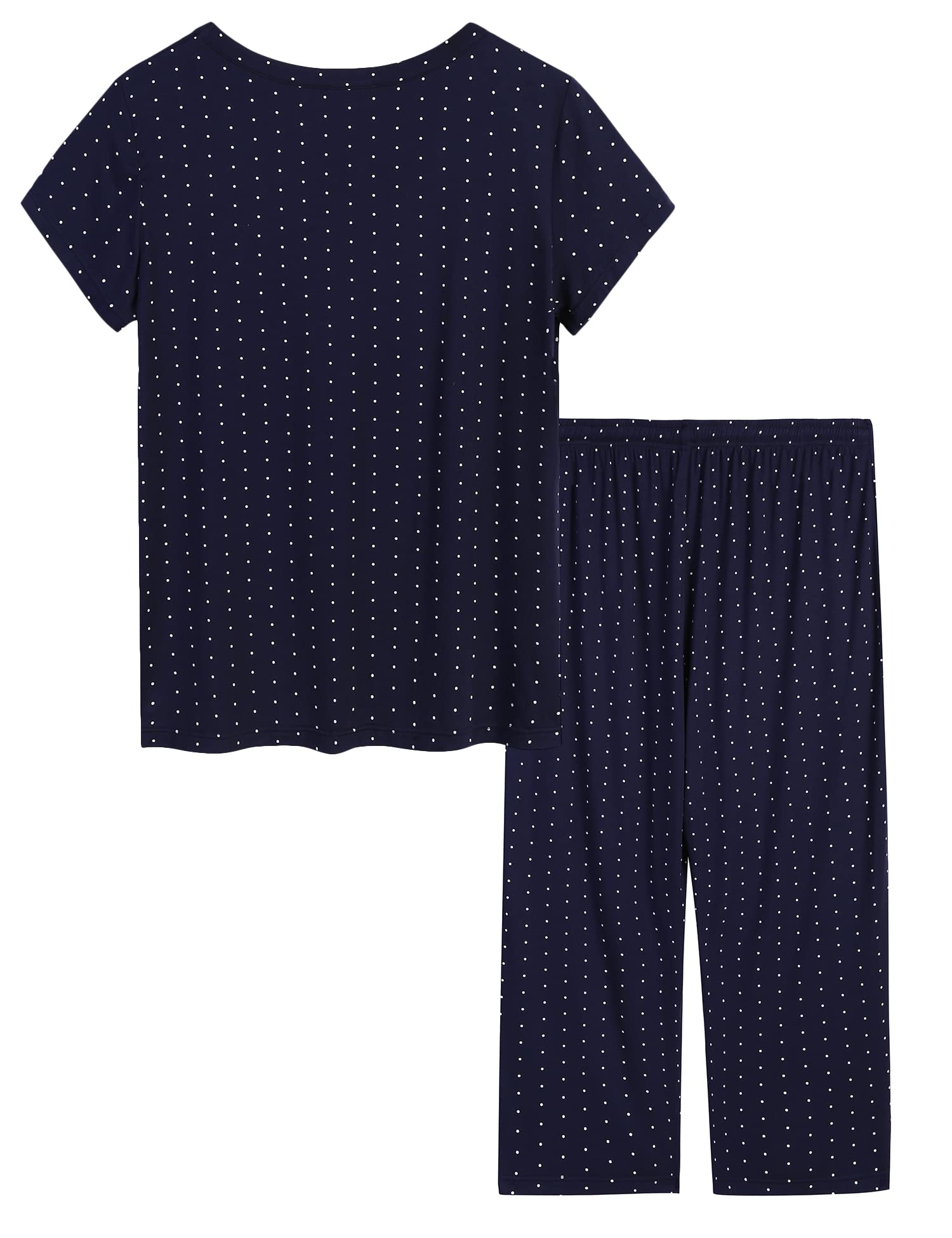 Cooling Bamboo Viscose Pajama Set for Women - Lightweight & Moisture-Wicking Sleepwear for Night Sweats (Sizes S-XXL) - Perfect for Hot Sleepers & Summer Nights
