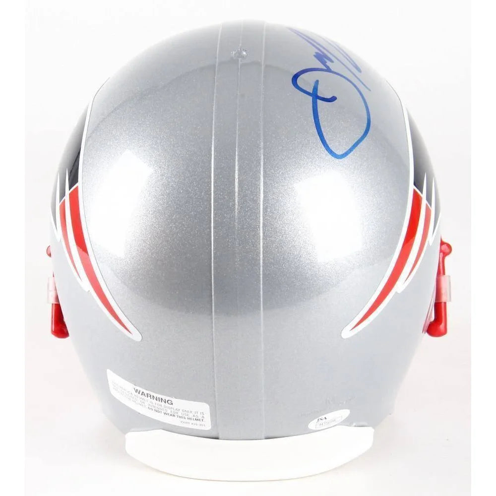 Julian Edelman Autographed New England Patriots Football Helmet with JSA Certificate of Authenticity - Perfect for Sports Memorabilia Collectors and Patriots Fans Display