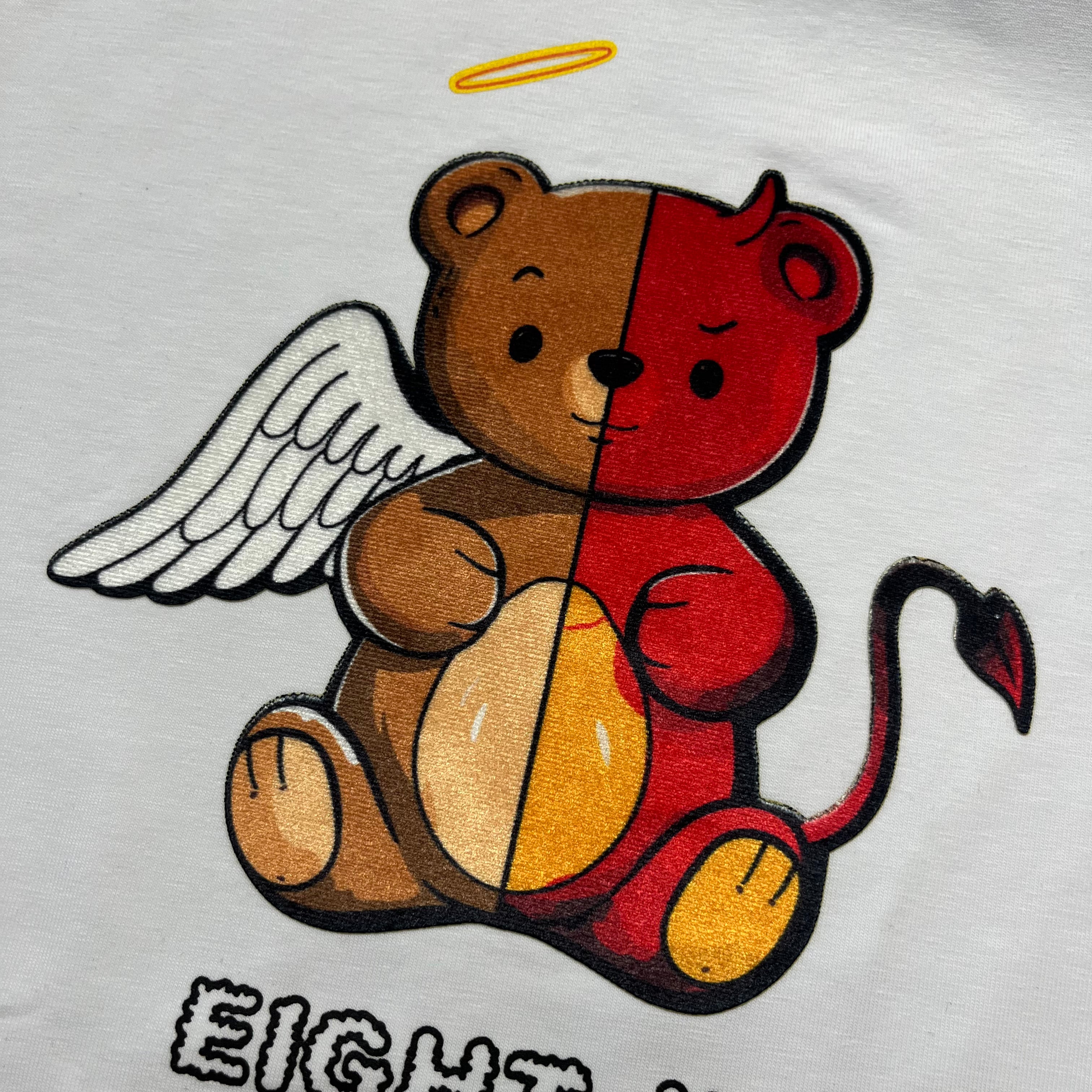 Eight X Conscience Graphic T-Shirt - White Cotton Unisex Tee for Casual Wear & Street Style Outfits
