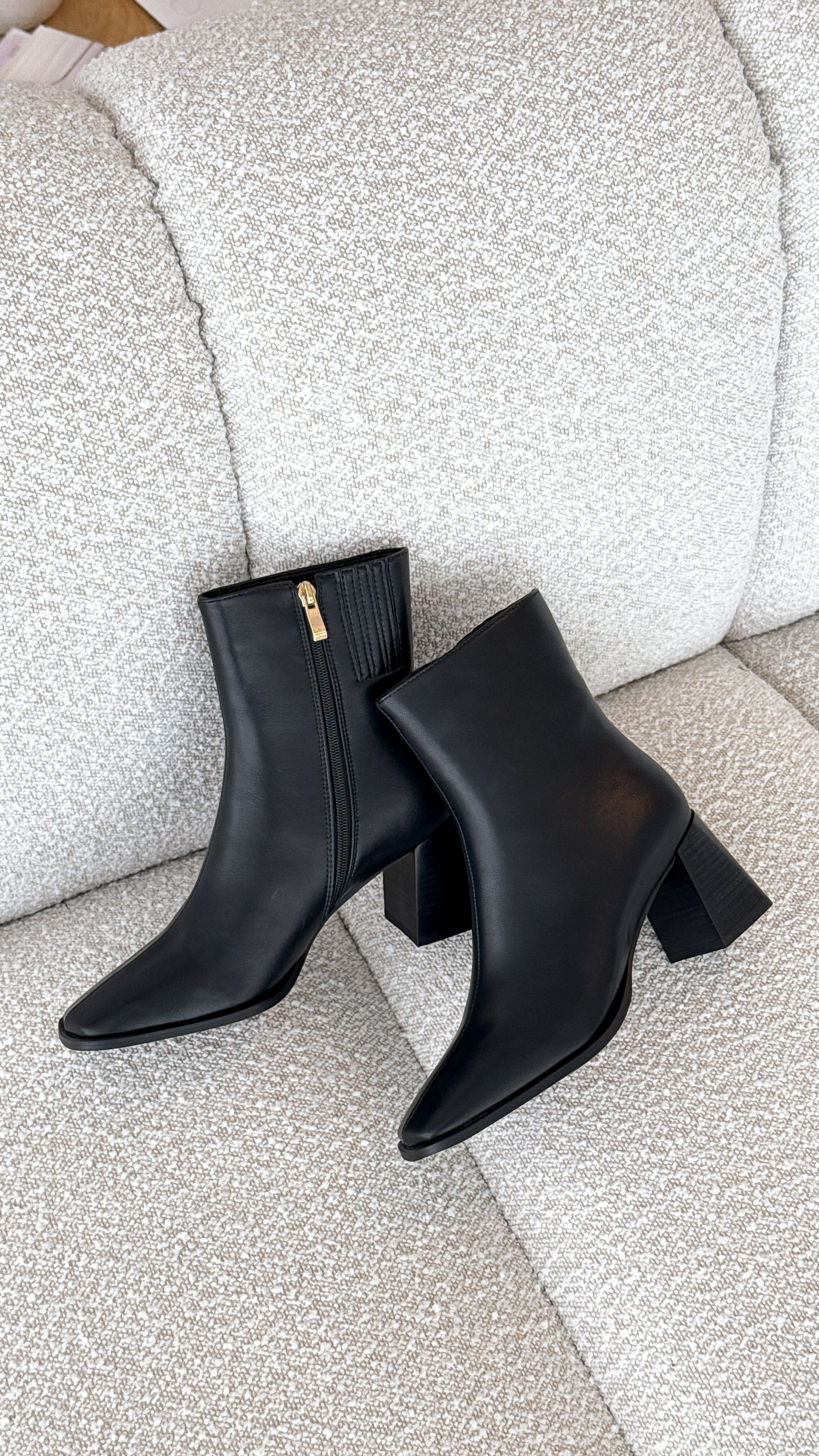 Alania Black Leather Ankle Boots for Women - Stylish & Comfortable Footwear for Casual Outings & Office Wear
