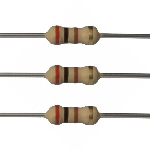 200 Ohm Resistors 1/4W 5% Tolerance (Pack of 100) - Carbon Film Resistors for DIY Electronics, Circuit Boards & Electrical Projects - E-Projects 100EP514200R