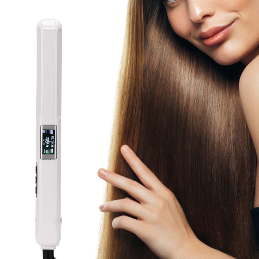 Professional Sonic Hair Straightener - Infrared Tourmaline Ceramic Flat Iron with Adjustable Temperature (150°F-450°F), 3.5