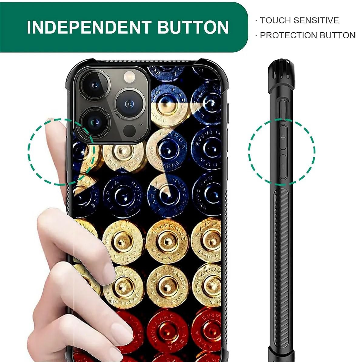 Premium iPhone 16 Case - Classic Wood Grain & American Flag Design | Dual Layer Shockproof Protective Cover with Anti-Slip Grip | Vintage Patriotic Style | Perfect for Outdoor Adventures, Travel & Daily Protection