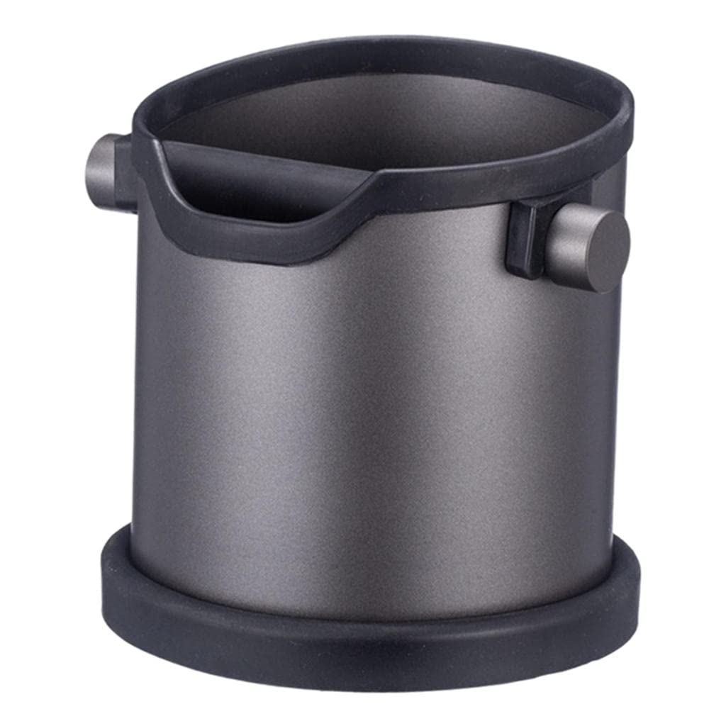 Premium FAKEME Espresso Knock Box - Detachable Base Coffee Grounds Bin for Barista & Home Kitchen - Durable Black Coffee Waste Bucket for Easy Cleaning - Perfect for Espresso Machines, French Press & Coffee Stations