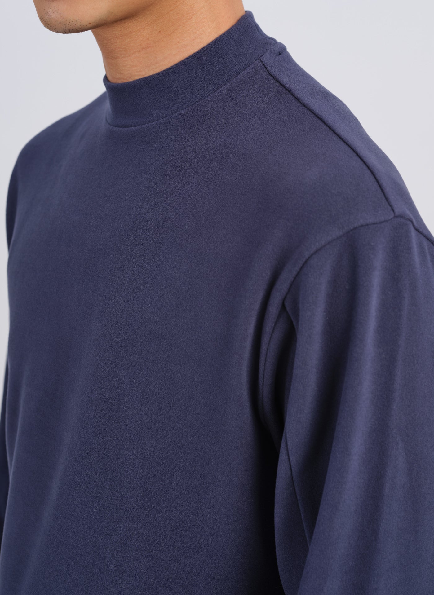 Women's Soft Polyester Velvet Fleece Mock Neck Long Sleeve Top - Cozy Winter Pullover for Casual Outfits & Layering