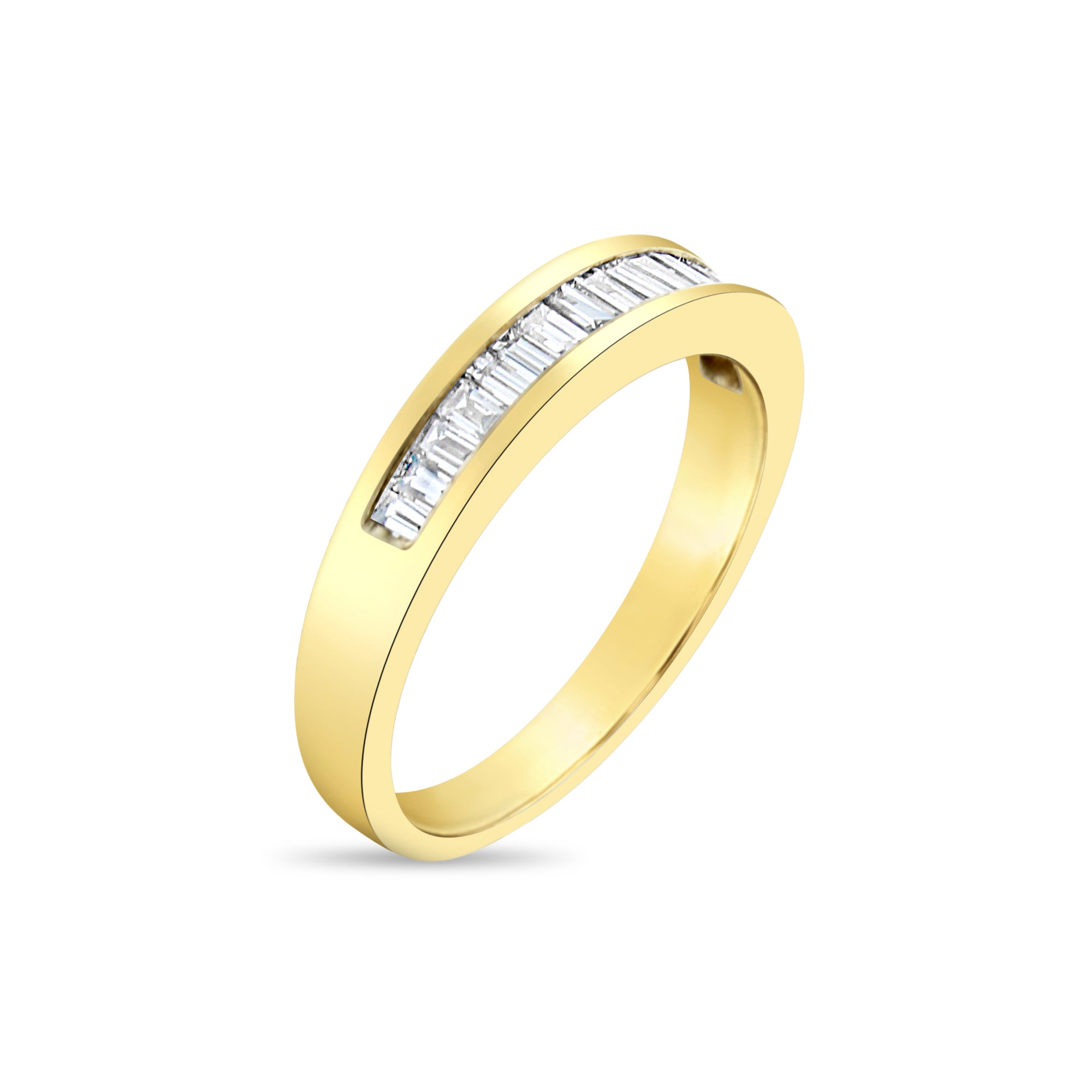 14K Two-Toned Gold Tapered Baguette Diamond Wedding Band for Women - Elegant Bridal Ring for Engagement, Anniversary & Special Occasions