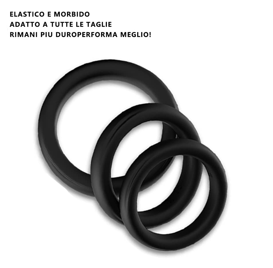Premium Cock Ring Set for Men - 4 Sizes Soft Silicone Penis Rings for Stronger Erections & Longer Lasting Pleasure - Couples Sex Toys for Enhanced Intimacy & Time Delay - Perfect for Romantic Nights & Spicing Up Your Sex Life