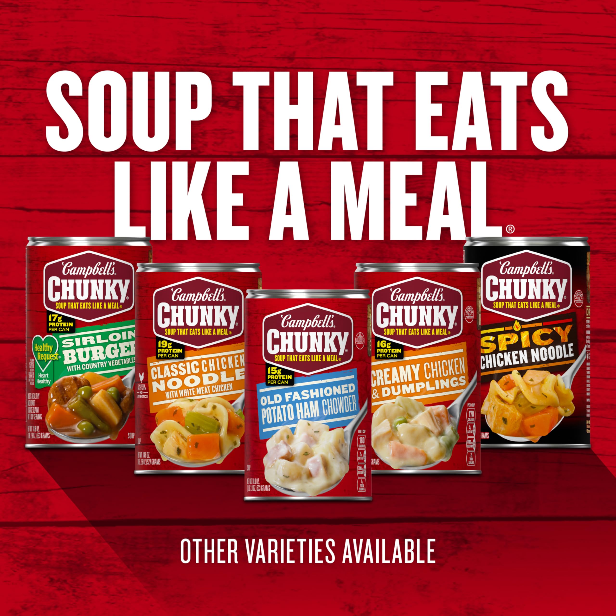 Campbell's Chunky Creamy Chicken Noodle Soup - 18.8 Oz Cans (Pack of 12) | Hearty Comfort Food for Cold Days & Quick Meals