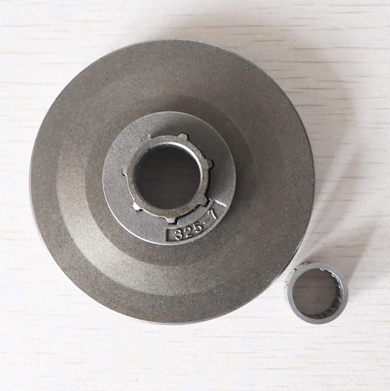 Yuton 4500 5200 5800 Chainsaw Replacement Clutch Drum with Needle Bearing & 0.325-7 Teeth Sprocket Rim - Compatible Parts for Wood Cutting & Tree Trimming