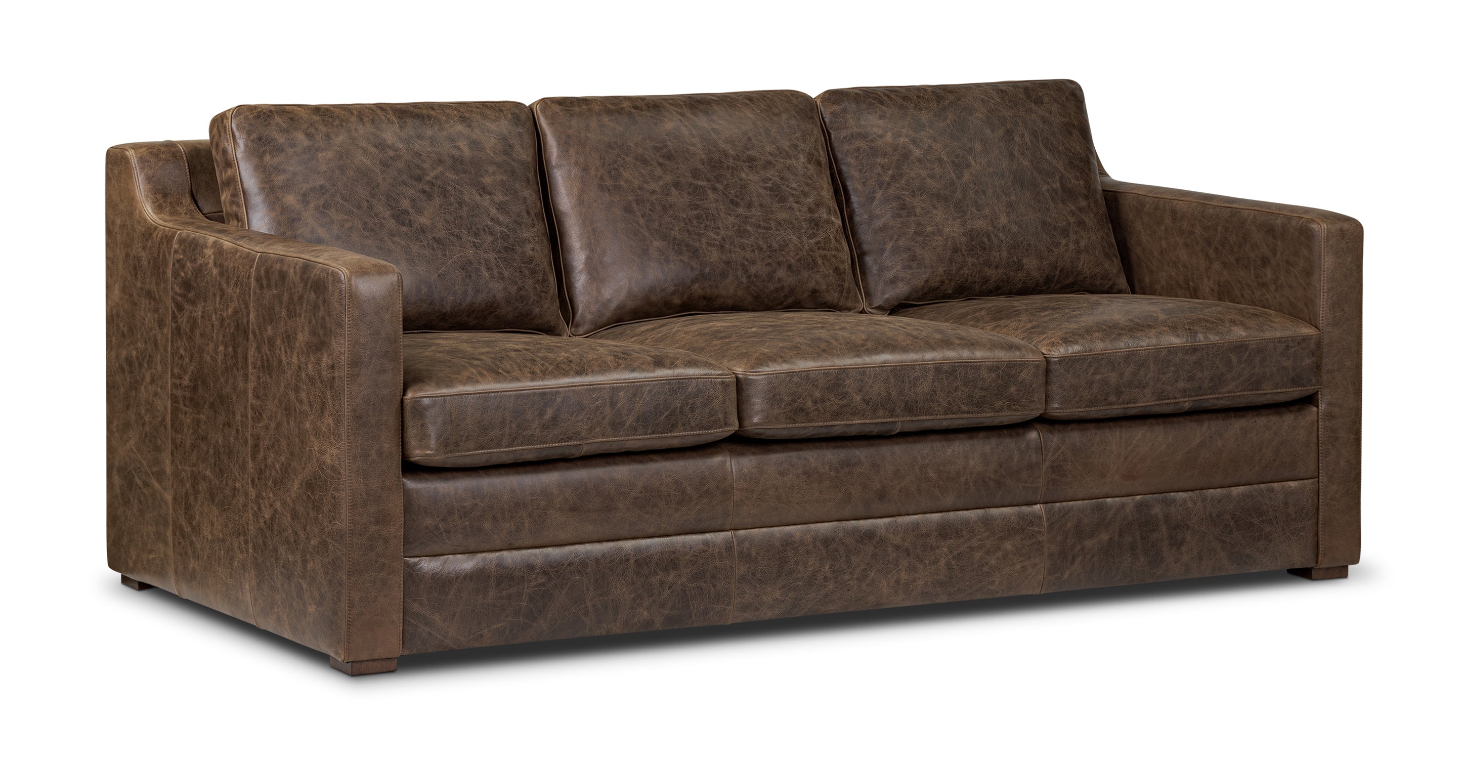 Sorrento Leather Convertible Sleeper Sofa with Pull-Out Bed - Modern Sectional Couch for Small Spaces, Living Room & Guest Room