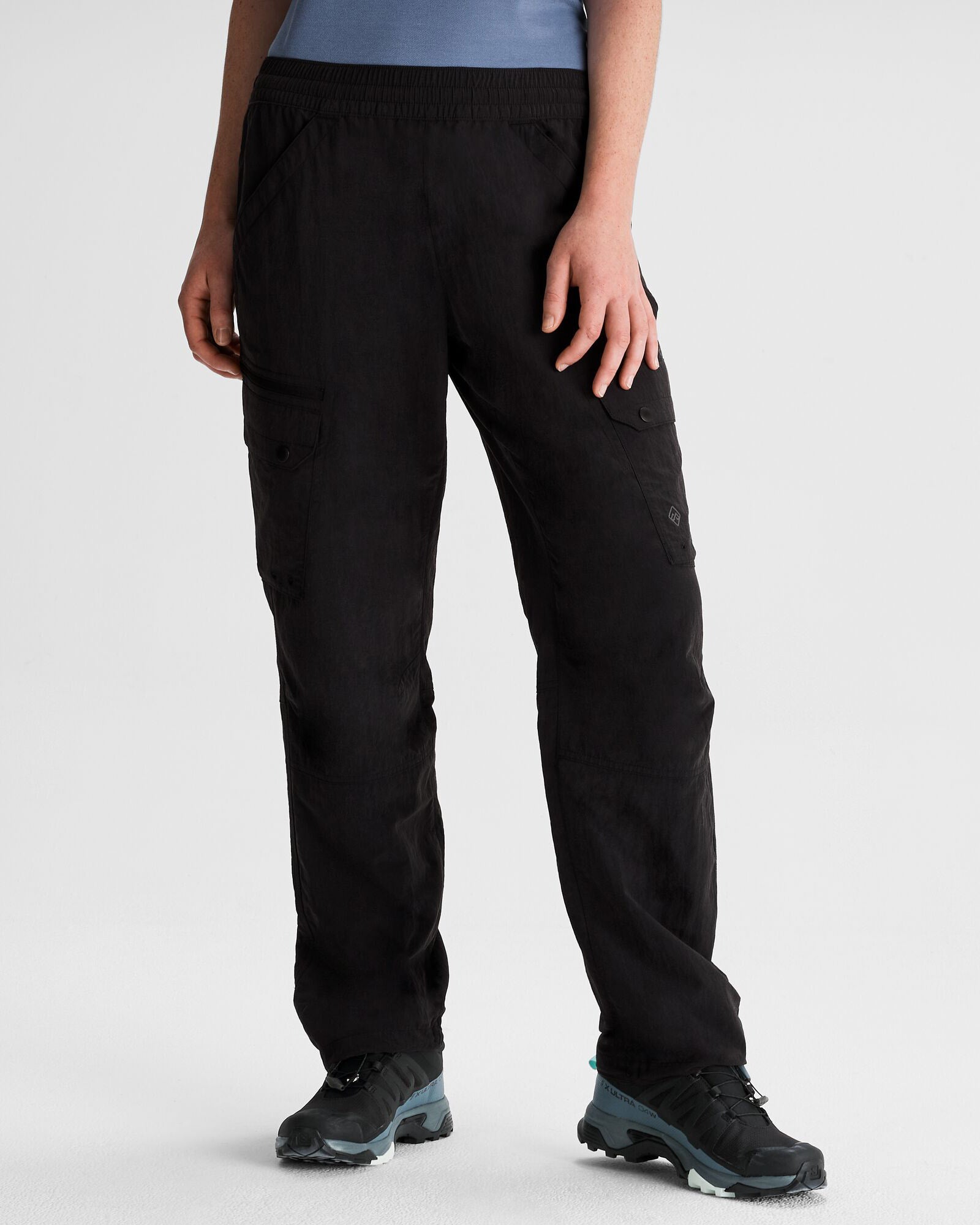Women's EVRY Day Cargo Pants - Comfortable Stretch Work Pants with Multiple Pockets | Perfect for Hiking, Travel & Outdoor Activities (Black)