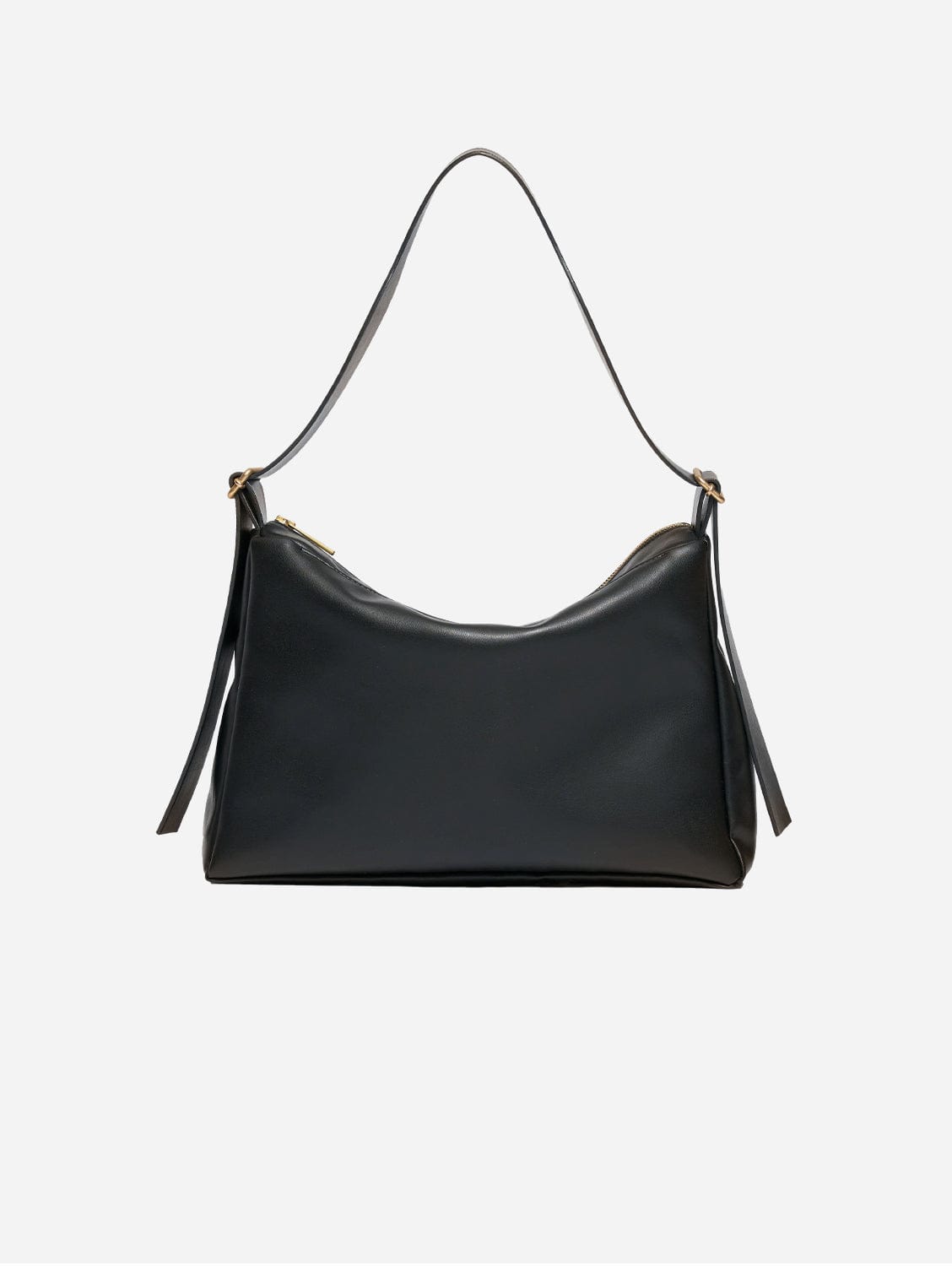 Oleatex Vegan Olive Leather Slouchy Shoulder Bag for Women - Night Black | Eco-Friendly Crossbody Purse | Perfect for Work, Travel & Everyday Use