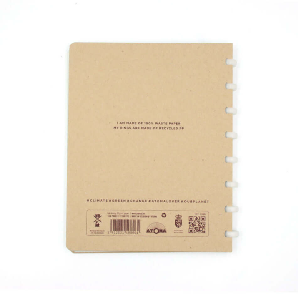 Atoma #Climate Notebook 165 x 210mm - Refillable Notebook with Dot Grid Pages for Journaling, Sketching & Note Taking - Perfect for Students, Artists & Office Use