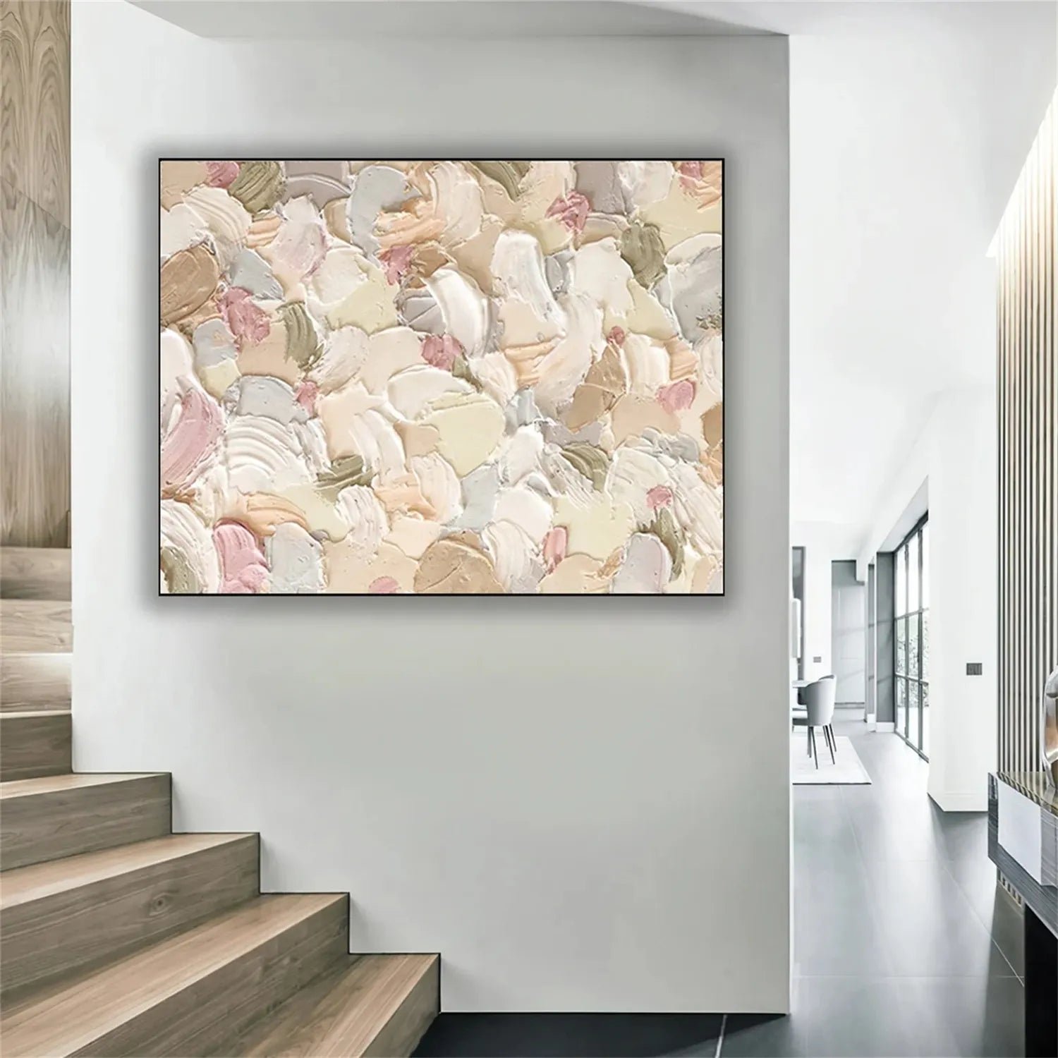 Abstract Painting #AB 191 - Modern Wall Art for Living Room, Bedroom & Office Decor | Handmade Canvas Artwork
