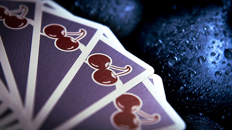 Premium Cherry Casino House Deck Playing Cards - Desert Inn Purple Design for Poker, Blackjack & Card Games - Perfect for Casino Nights, Game Nights & Magic Tricks
