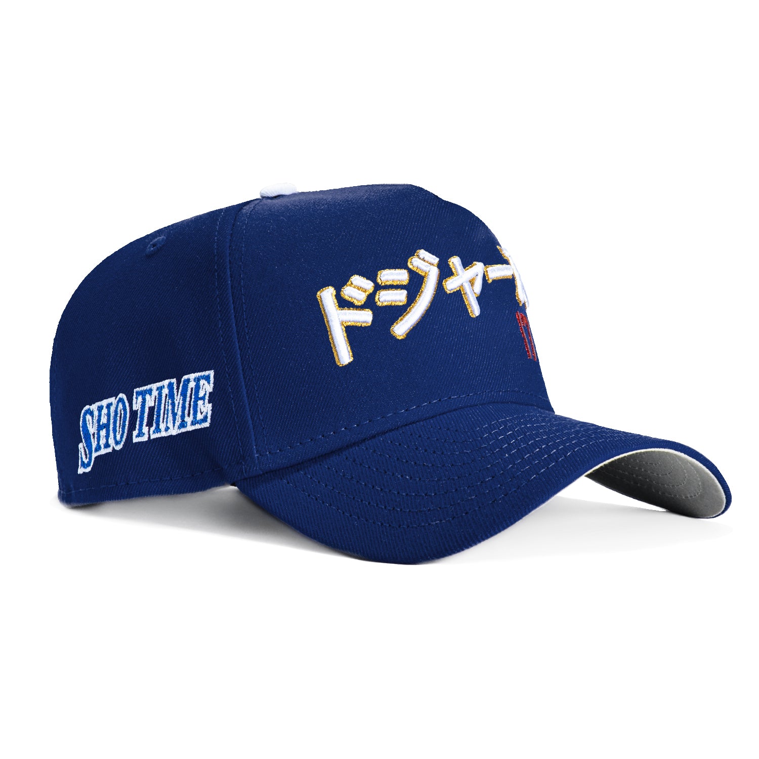New Era 9Forty A-Frame Los Angeles Dodgers Snapback Hat with Shotime Patch & Ohtani Kanji Script - Royal/White/Metallic Gold - Baseball Cap for Fans, Streetwear & Sports Events