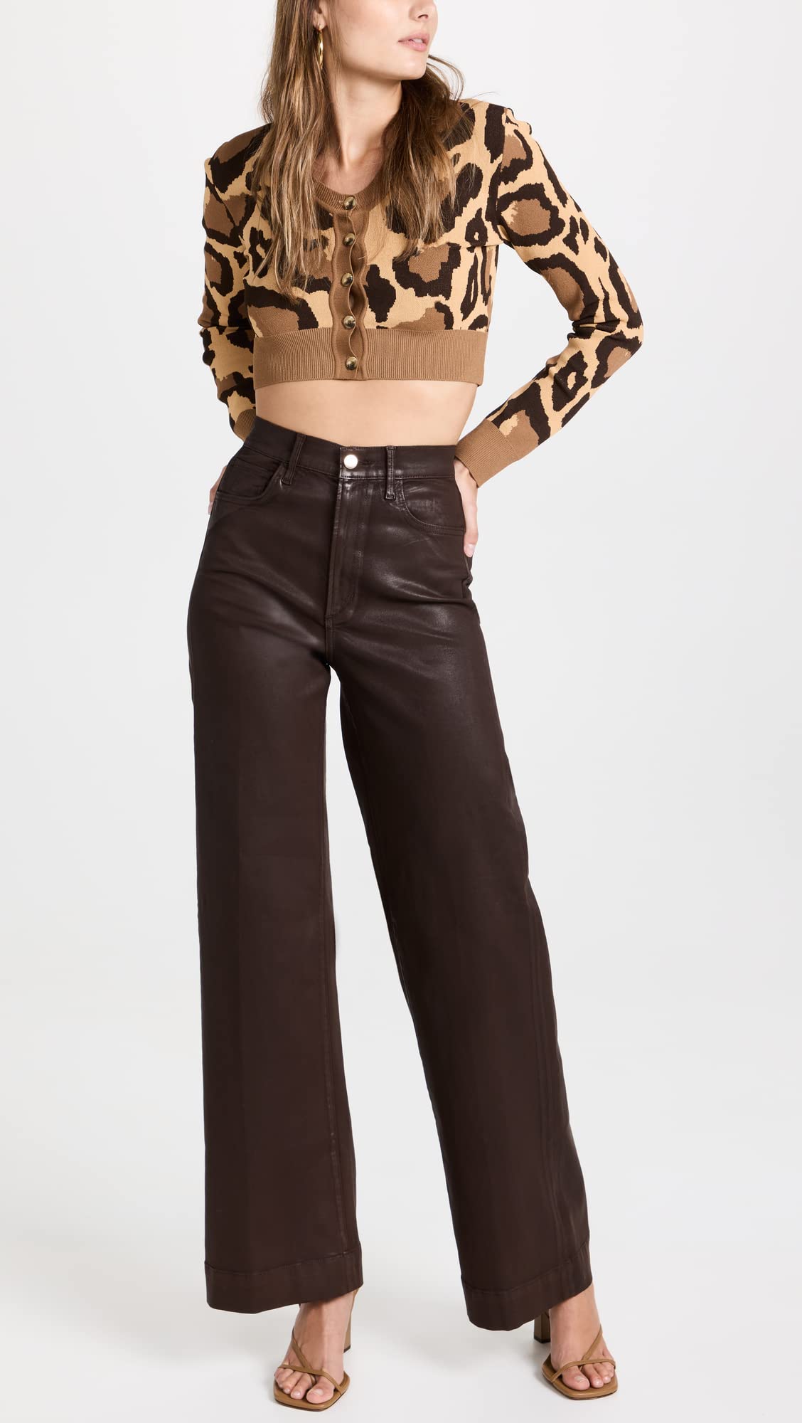 Joe's Jeans Women's The Mia Coated Wide Leg Jeans - High Waist Stretch Denim Pants for Casual & Office Wear | Perfect for Date Night, Work & Weekend Outfits