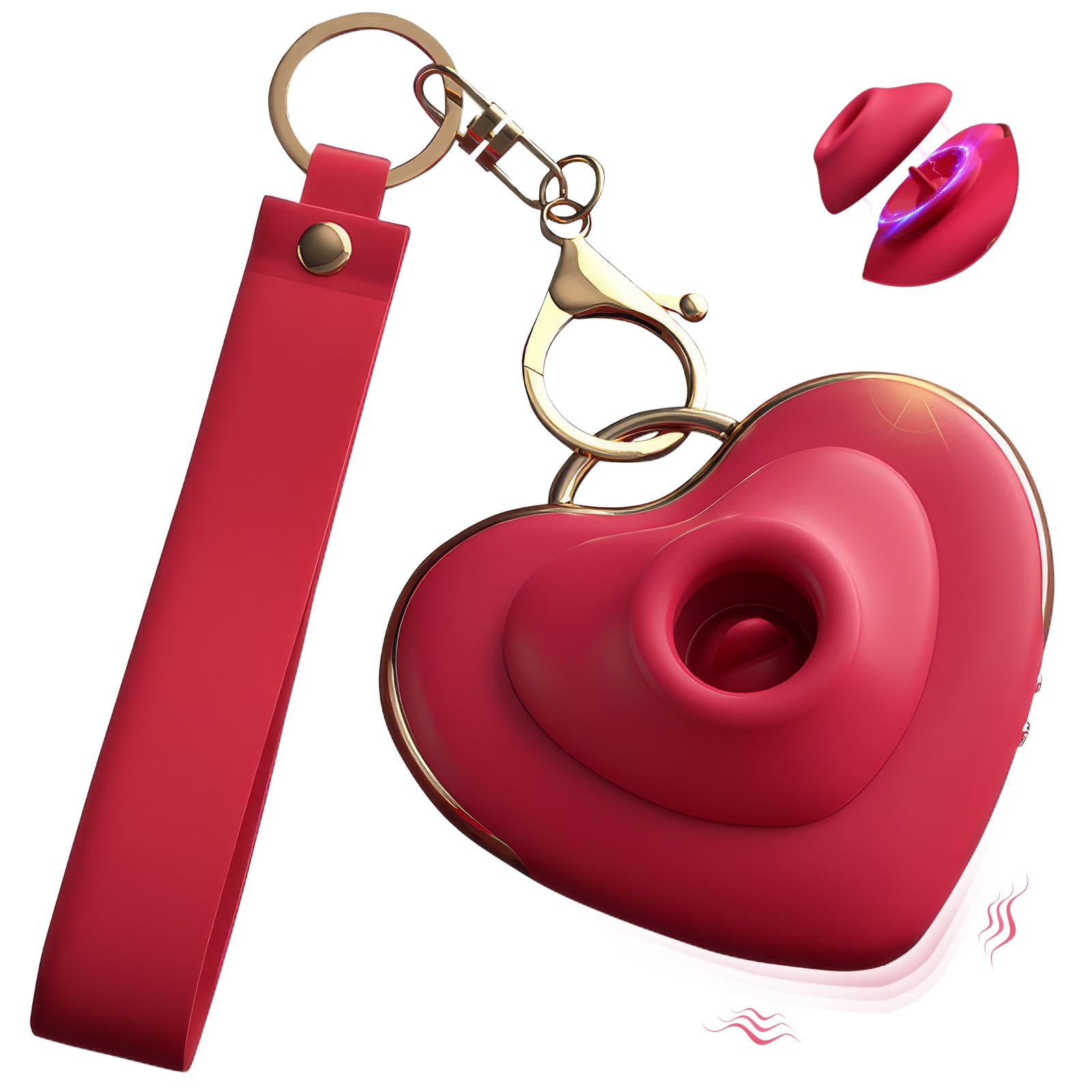 Mini Nipple Sucking Vibrator - Heart-Shaped Suction Massager for Women, Discreet Personal Sex Toy | Enhance Intimacy & Sensual Play for Couples or Solo Pleasure