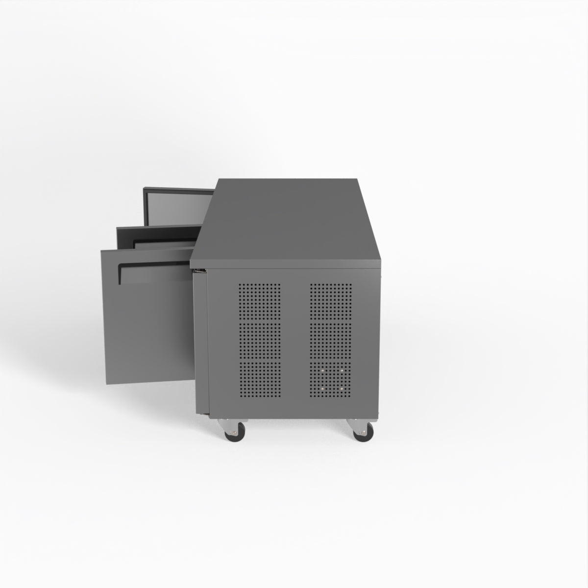 AG 3-Door Commercial Refrigerator - 800mm Depth Under Counter Fridge for Restaurants, Bars & Kitchens | Heavy-Duty Stainless Steel Worktop Freezer
