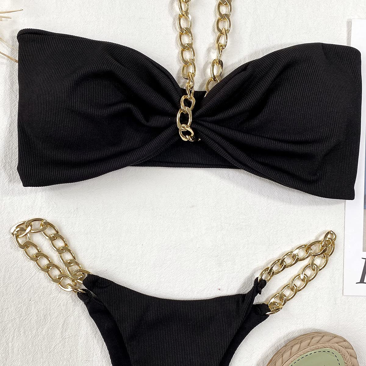 YAUASOPA Underwire Bikini Top - V-Wired Swimwear Set for Beach & Pool