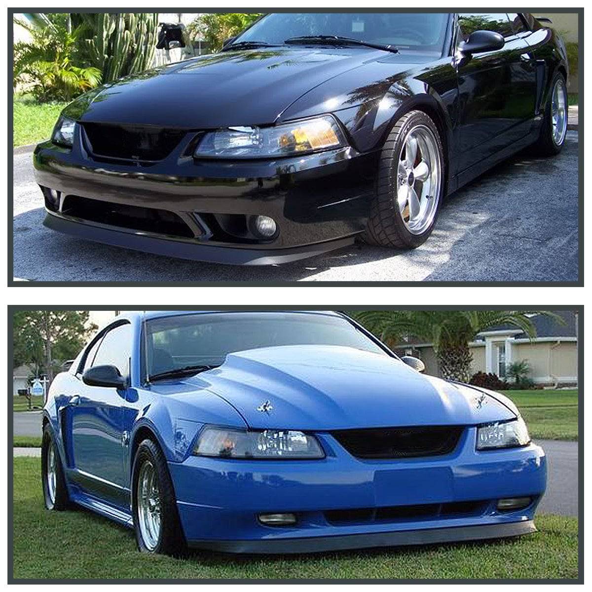 OE Style Front Bumper Lip for 1999-2004 Ford Mustang | PU Material | Enhances Aerodynamics & Sporty Look | Perfect for Car Enthusiasts & Street Racing