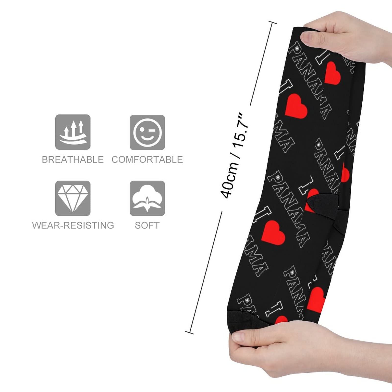 Panama High Stockings - Printed Tube Socks for Men & Women | Colorful Athletic Socks for Running, Hiking & Winter Warmth | Unisex Sports Socks