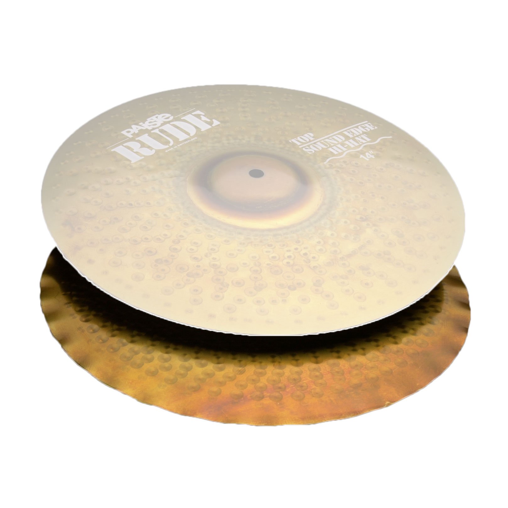Paiste 14 Inch RUDE Sound Edge Hi-Hat Bottom Cymbal - Professional Drum Cymbal for Rock, Metal & Live Performances - Perfect for Drum Kits, Recording Studios & Stage Shows