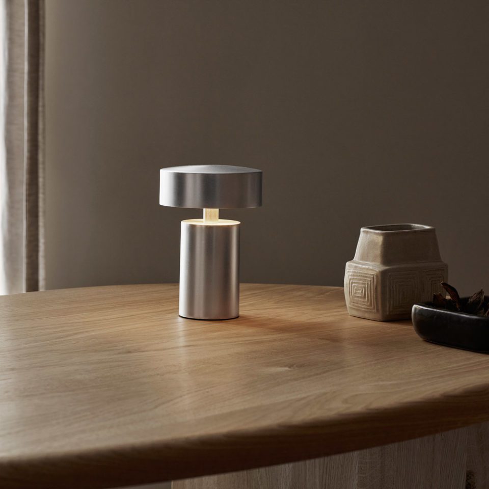 AUDO CPH Modern Column Table Lamp - Portable Aluminum LED Desk Light for Home Office, Bedroom & Living Room Decor | Adjustable Brightness, Sleek Design