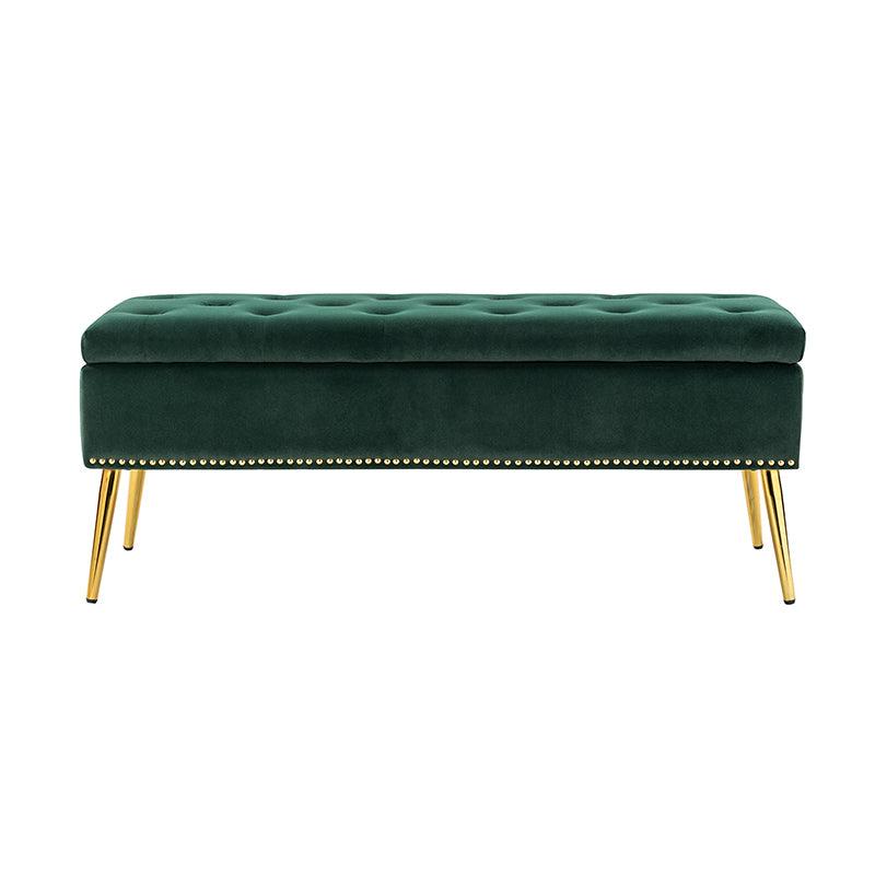 Lenore Upholstered Storage Bench with Cushion Seat - Modern Upholstered Ottoman for Bedroom, Living Room & Entryway - Multi-Functional Storage Furniture for Home Organization