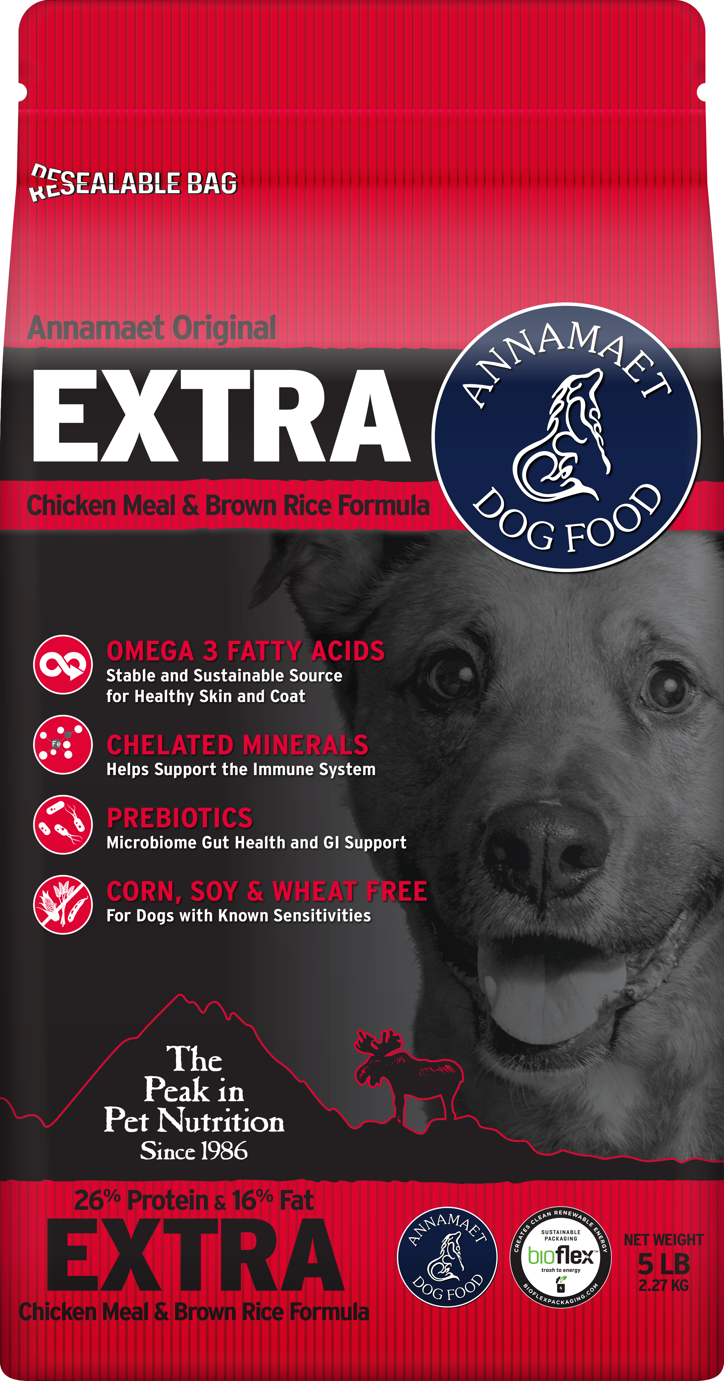 **Annamaet Original Grains Dry Dog Food - Premium High-Protein Kibble for Active Dogs - Perfect for Training, Hiking & Outdoor Adventures**