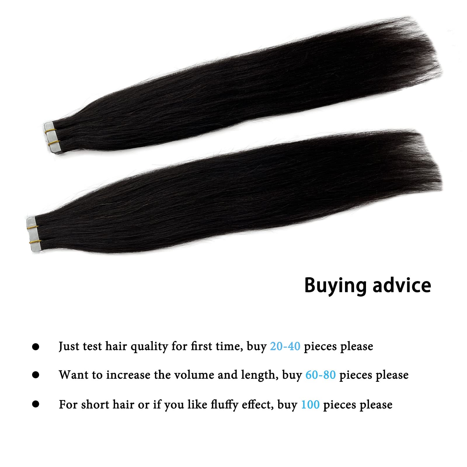 Premium 20-Piece Tape in Hair Extensions - 16inch Yaki Straight Remy Human Hair, 50g Natural Black Color, Seamless Skin Weft for a Flawless Look | Perfect for Daily Wear, Special Occasions & Styling
