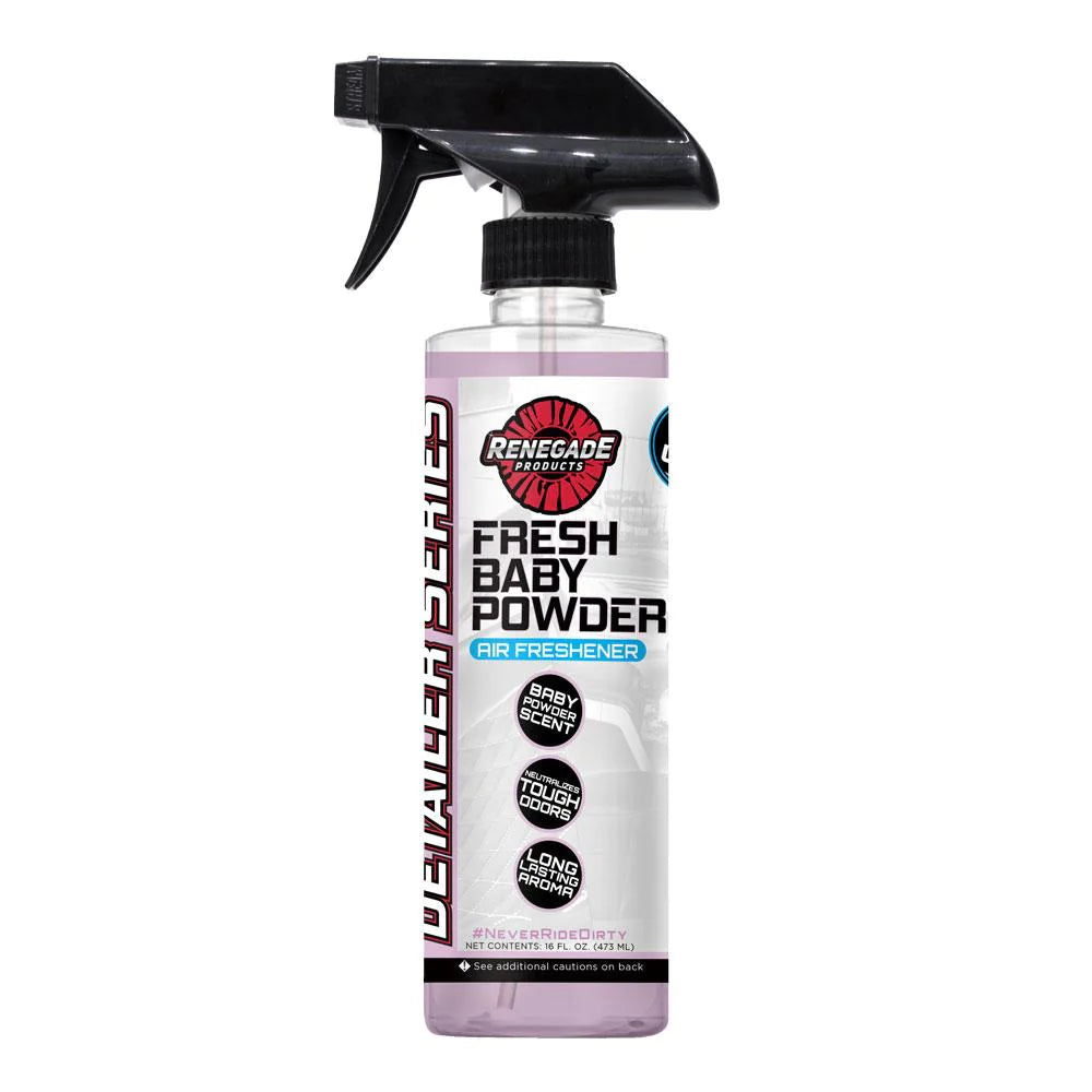 Renegade Air Freshener - Fresh Baby Powder Scent | Long-Lasting Car & Home Fragrance | Eliminates Odors in Vehicles, Bathrooms & Closets