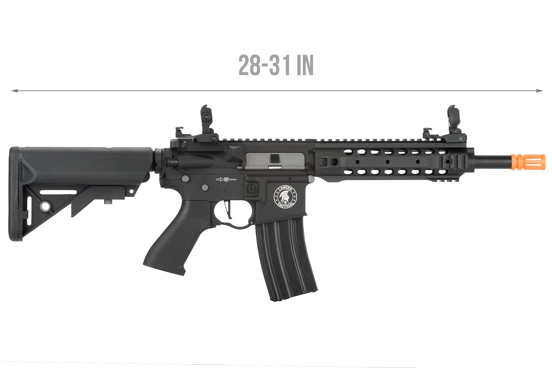 Lancer Tactical Gen 2 CQB Proline Full Metal ETU & Mosfet High FPS Airsoft AEG Rifle - Professional Airsoft Game & Tactical Training - Perfect for CQB, MilSim & Outdoor Shooting