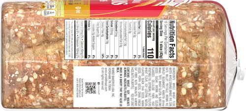 Arnold 12 Grains and Seeds Whole Grain Multigrain Bread - 24 oz Bag | Healthy High Fiber Sandwich Bread for Breakfast, Lunch & Snacks