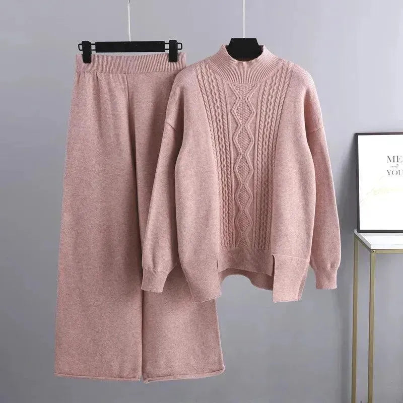 Stylish Women's Casual Wool 3-Piece Outfit Set - Comfortable Winter Knitwear for Office, Dating & Daily Wear