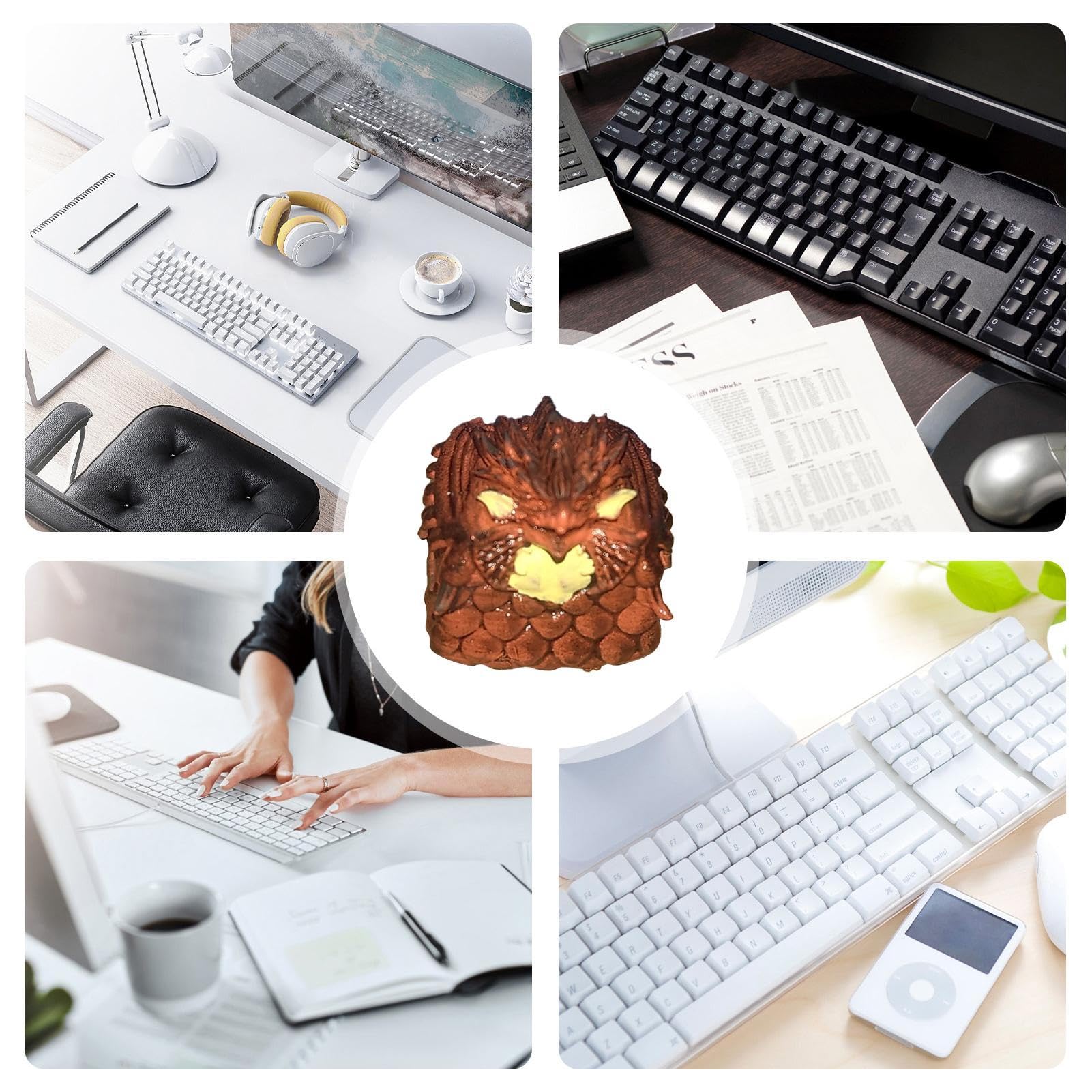 Retro Keycaps & Spooky Resin Keyboard Keycaps - Premium Mechanical Keyboard Accessories for Video Game Fans & Collectors, Perfect for Gaming Setups & Custom PC Builds