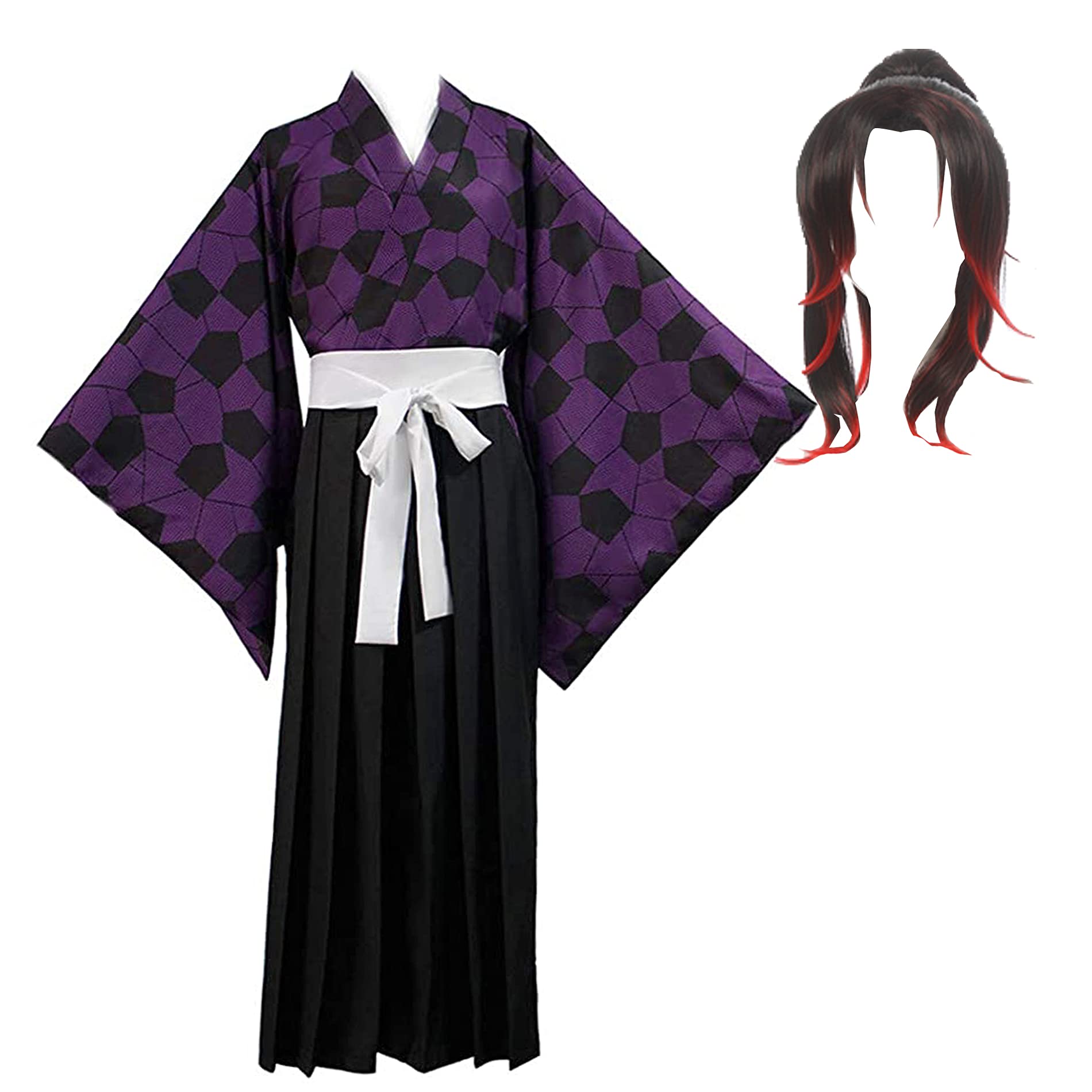 Authentic Anime Kokushibou Cosplay Costume - Men's Kimono Suit for Halloween, Conventions & Cosplay Events | Premium Japanese Demon Slayer Outfit