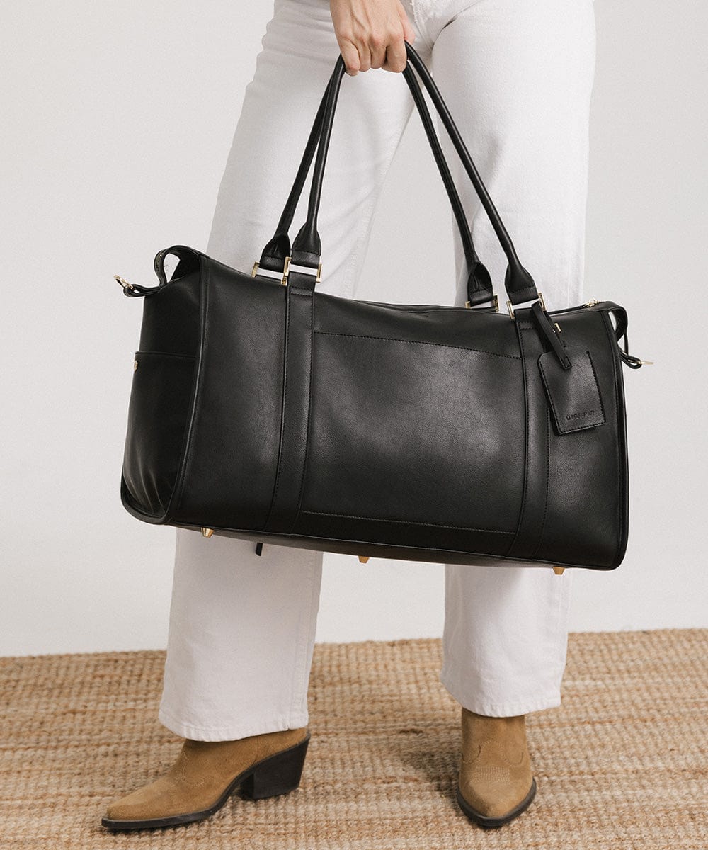 Atlas Weekender Bag - Vegan Leather Duffle for Travel, Gym & Hospital | Stylish & Spacious Carry-On for Women & Men | Perfect for Overnight Trips, Workouts & Maternity Stay