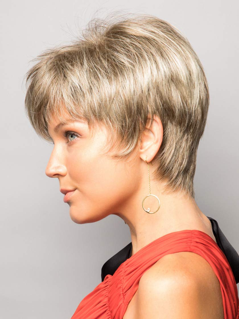 Noriko Wigs Sally Short Pixie Wig - Light Chocolate Brown Synthetic Hair with Monofilament Top & Tapered Nape | 5