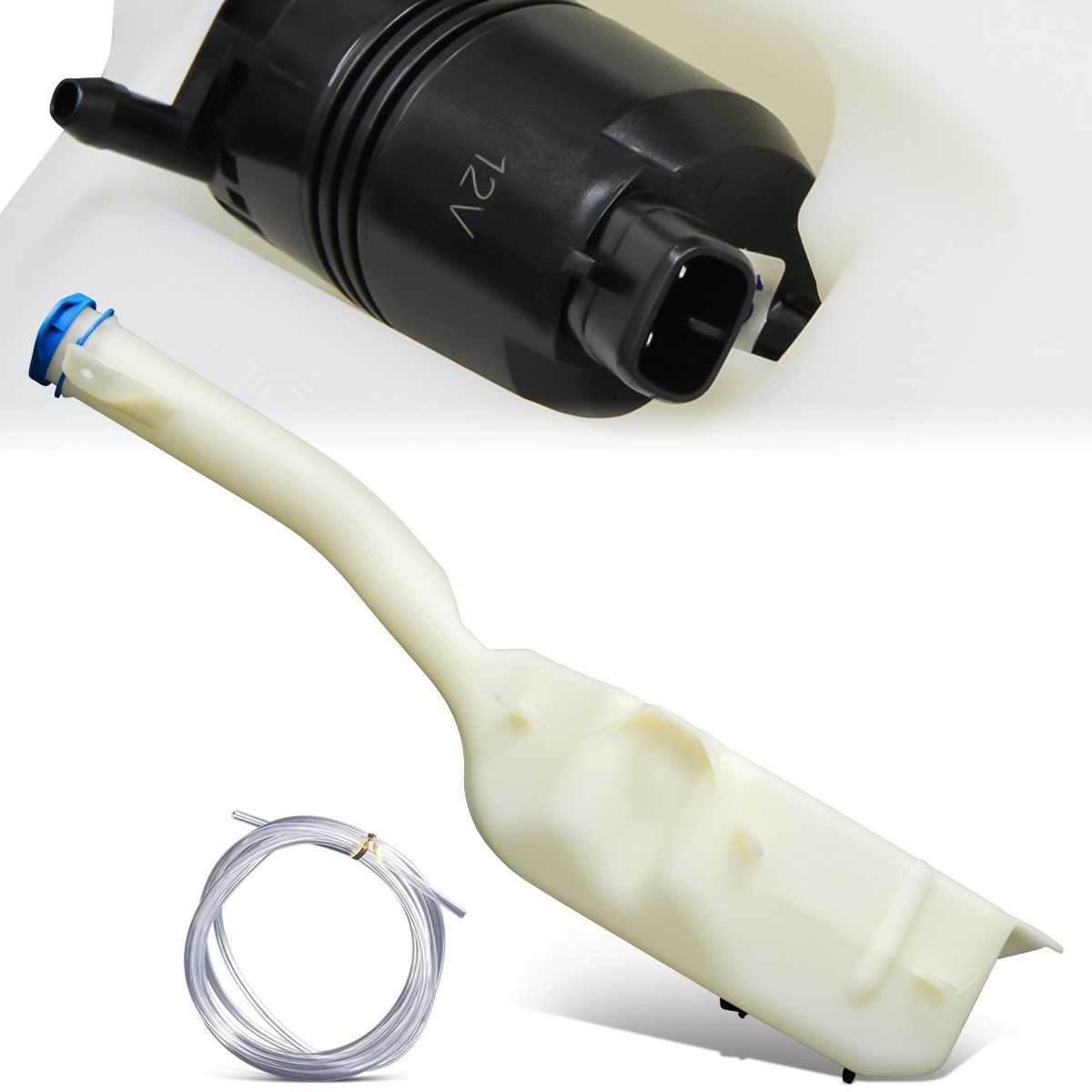 2007-2012 Nissan Sentra Windshield Washer Reservoir Tank with Fluid Pump - OEM Replacement Part for Windshield Cleaning System