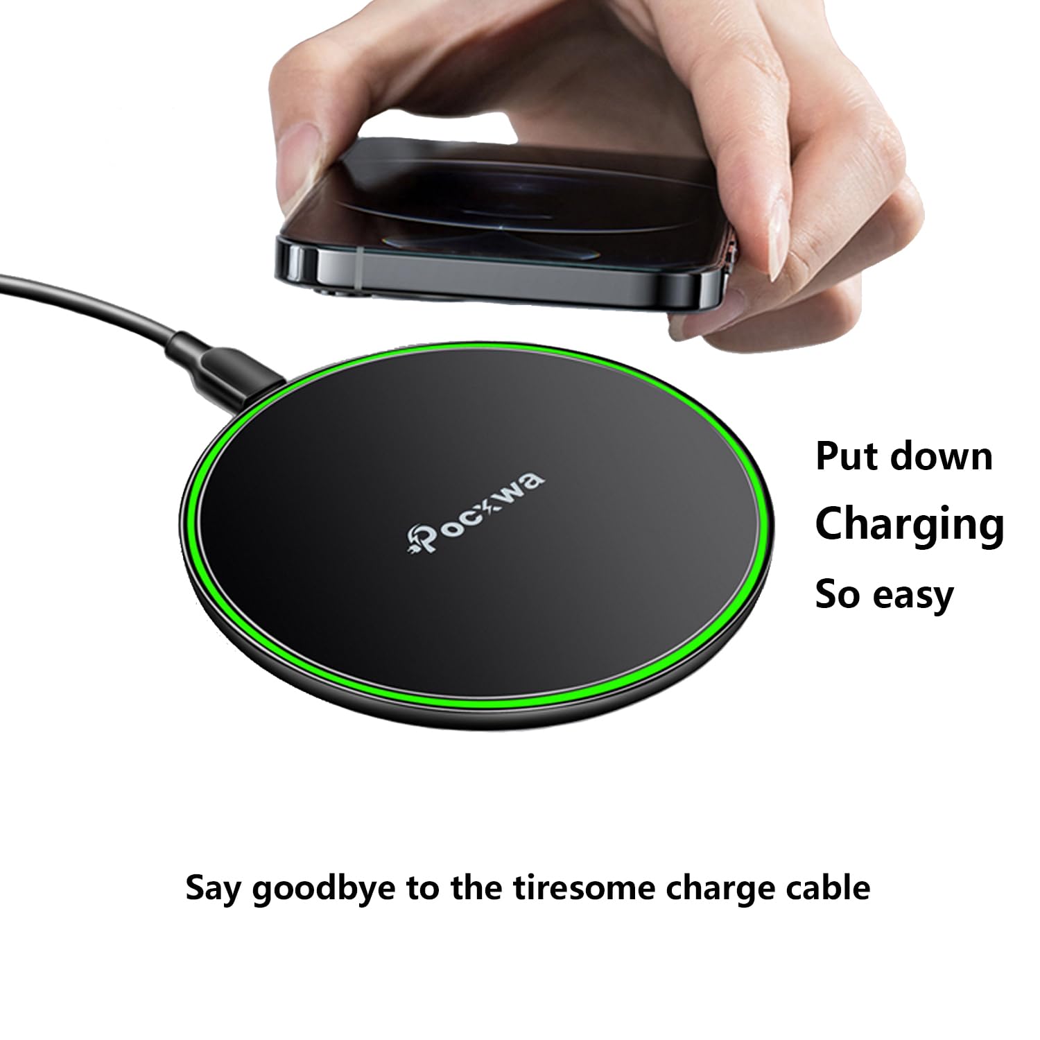 Fast Wireless Charger for Samsung Galaxy S24 Ultra/S24+/S23/S23+/S22/S22+/S21 FE/S21+/S20 5G/S20+/S10/S9/S8/Note 20/10/9/8 & iPhone 15 Pro Max/14 Plus/13 Mini/12/11/X/XR/XS - 2-Pack Qi-Certified Charging Pad for Home, Office, and Car Use