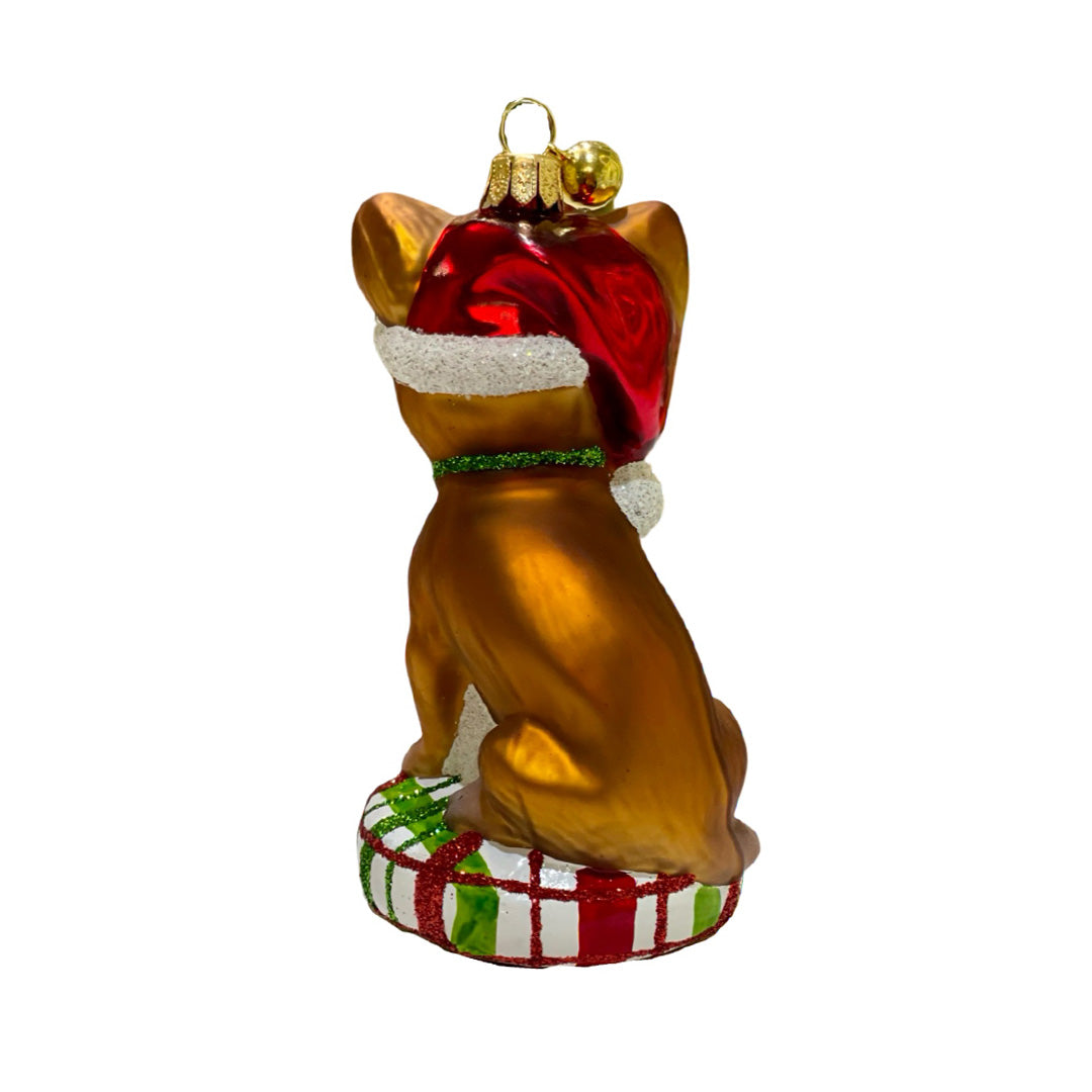 Luna Chihuahua Christmas Tree Ornament - Handmade Ceramic Dog Decor for Holiday Home & Pet Lover Gifts - Perfect for Xmas Tree, Gift Exchange & Pet Memorial